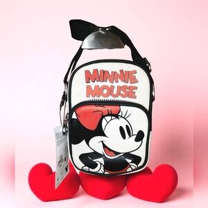 Disney Minnie Mouse Crossbody Bag - Black, White, Red